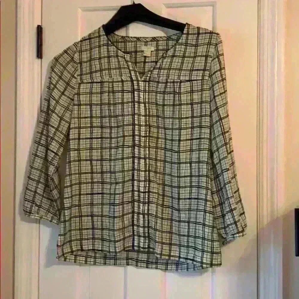 JCrew Blouse with cute trim